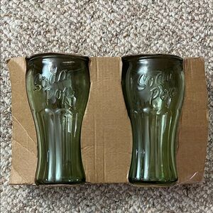 Green Soda Pop Glass Set
